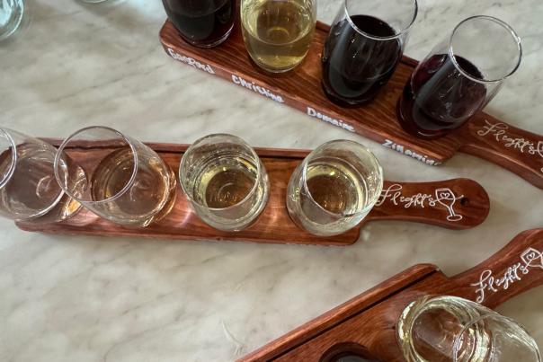 Wine Flights at Flights Wine and Cocktail Club in Downtown Oshkosh, Wisconsin