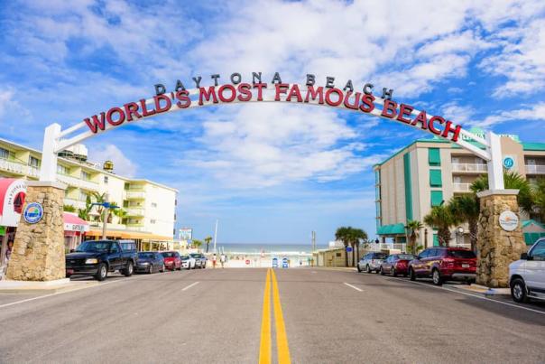 The World's Most Famous Beach Sign at the International Speedway Boulevard Beach Access Ramp