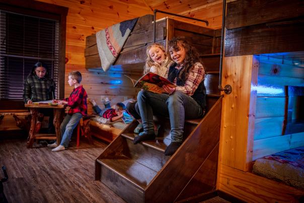 Kids in a Gatlinburg Cabin