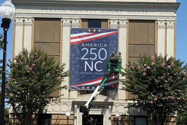 A250 Banner on Courthouse