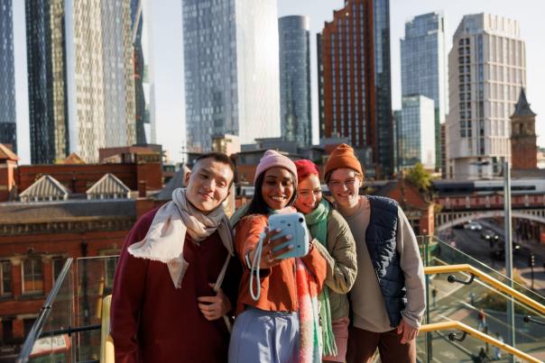 ABID Winter image of a group of friends