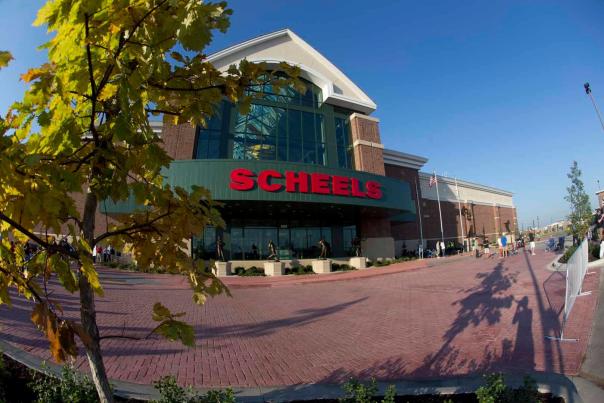 Fish eye shot of Scheels in Overland Park, Kansas.