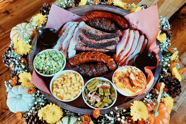 Thanksgiving Platter at Hutchins BBQ McKinney