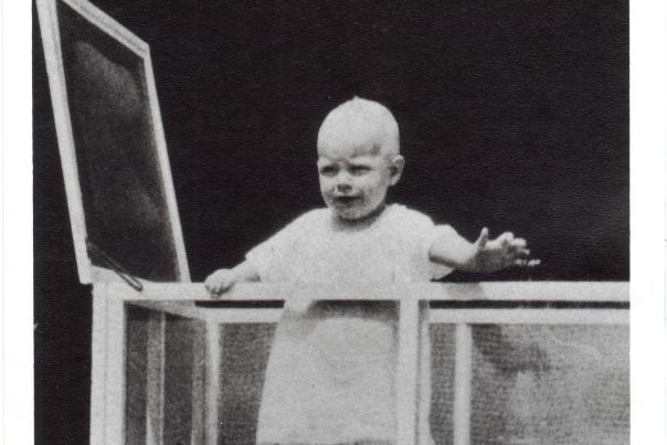 Ava Gardner as a baby in the Kiddy Coup crib.