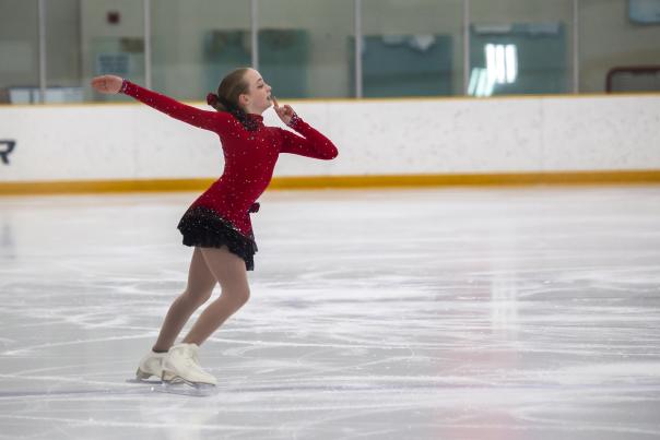 Ice skater posing