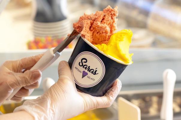 sara's gelato scoop