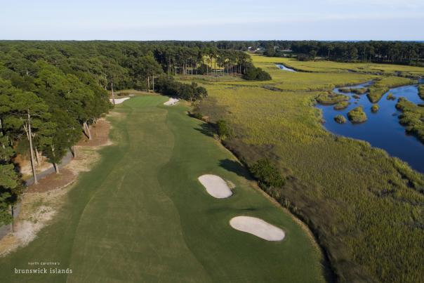 aerial view of a golf course fairway, Pearl Golf Club