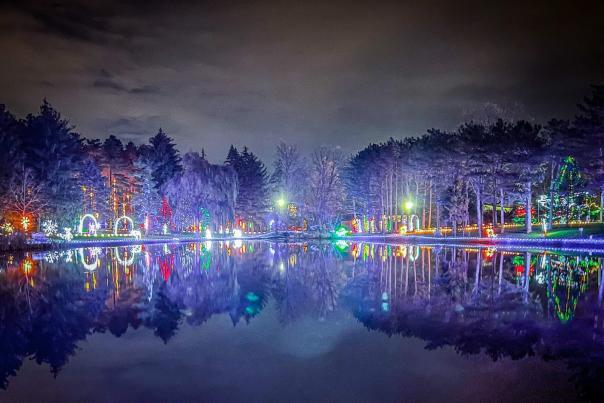 A view of the Woodland Lights holiday display