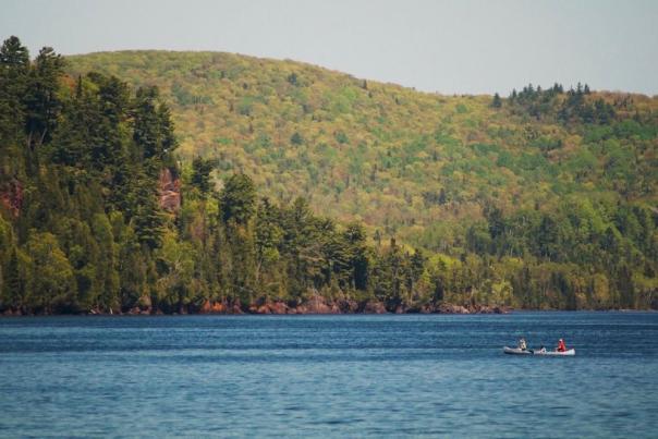 two paddlers in the Keweenaw