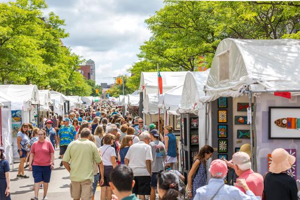 Crowds at the Ann Arbor Art Fair