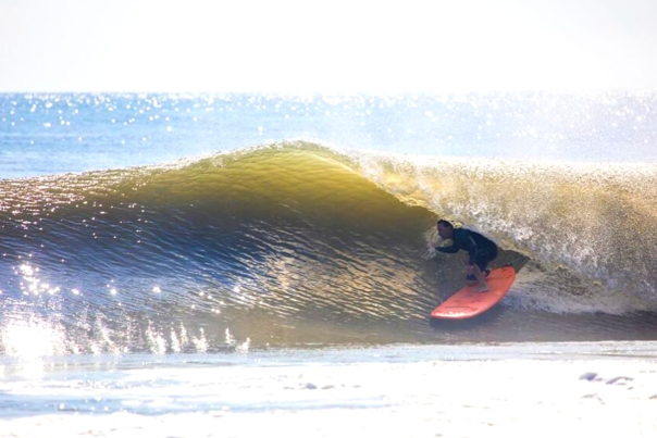 2x US National Pro Tour Bodyboard Champion, Brian Stoehr surfing in Ocean City, MD.