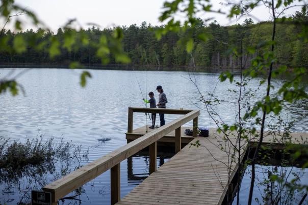 fishing on pier