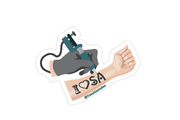 I heart Santa Ana tattoo sticker