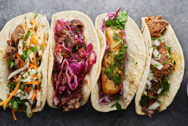 Variety of tacos