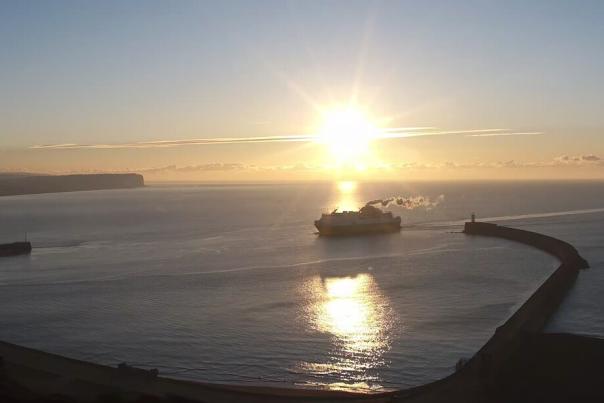 Newhaven Ferry at sunset