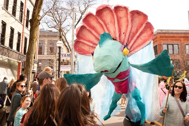 Festifools puppet on Main street