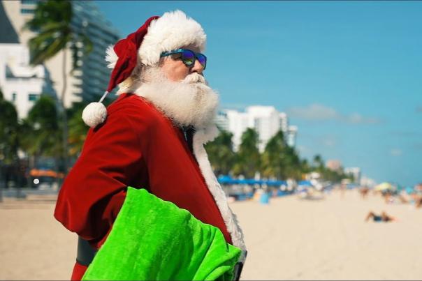 Santa on Fort Lauderdale Beach