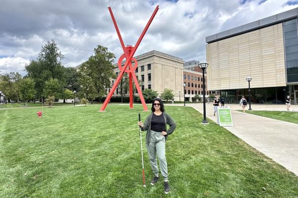 Catarina Rivera stands outside of UMMA