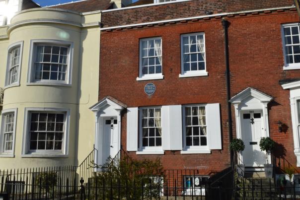 Photograph showing the front of the Charles Dickens Birthplace Museum