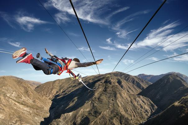 Man Jumping with Nevis Catapult