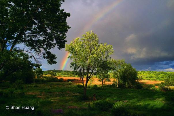 A rainbow at Pheasant Branch Conservancy in Middleton