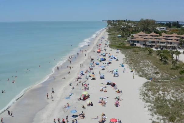 Aerial (drone) photo of Englewood Beach looking north