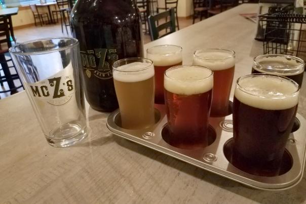 Find your favorite flavor with McZ's Brew Pubs beer flights.