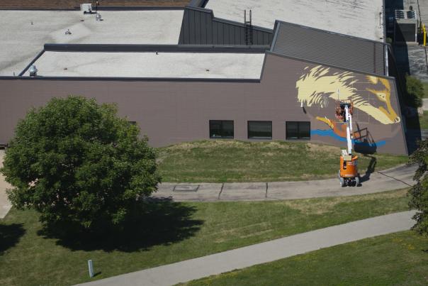 New Landmark Mural at Fox Valley Technical College Riverside Campus