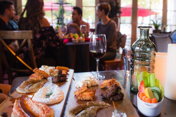 Plates of Food Restaurant Interior