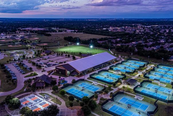 The Courts Tennis facility McKinney Aerial shot