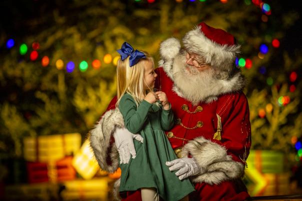 Santa with little girl