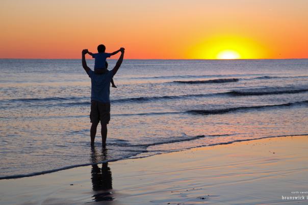 WM Father and son at sunset