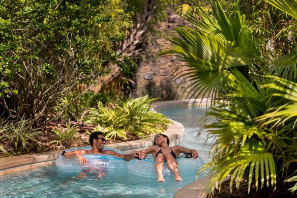 Four Seasons Resort Orlando at Walt Disney World® Resort lazy river couple