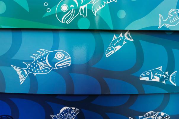 An Indigenous art print.