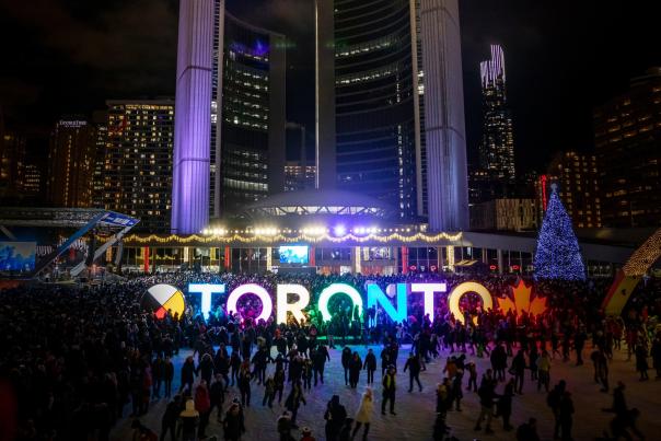 Nathan Phillips Square during Cavalcade of Lights