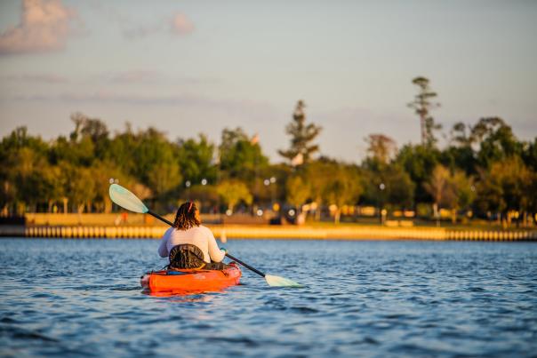 Kayak with Lake Area Adventures at Prien Lake Park
