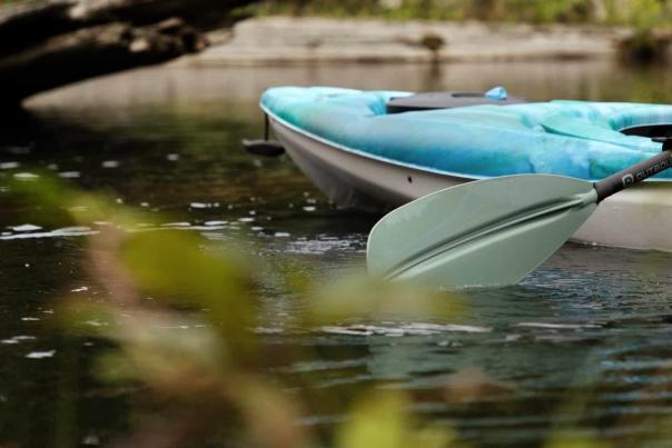 A person kayaking.