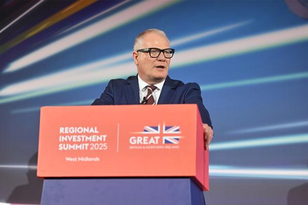 Richard Parker on stage at the Regional Investment Summit 2025