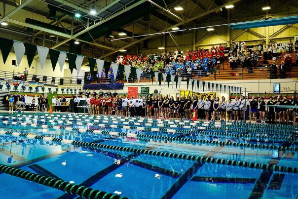 Pool at EMU hosting NAIA Swimming & Diving National Championships