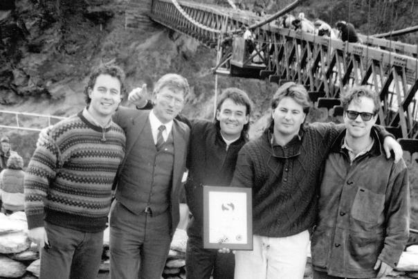 AJ Hackett & Henry van Asch, founders of the world's first commercial bungy jump operation