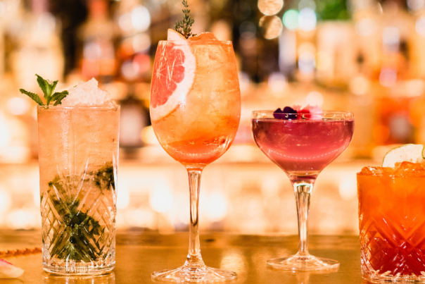 Cocktails served at Flight Club.