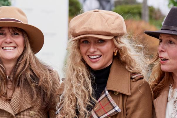 Five women wearing fabulous outfits