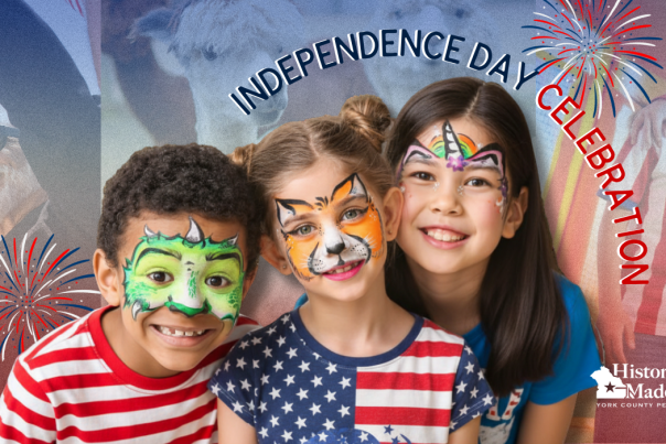 children with their face painted and people celebrating the Fourth Of July