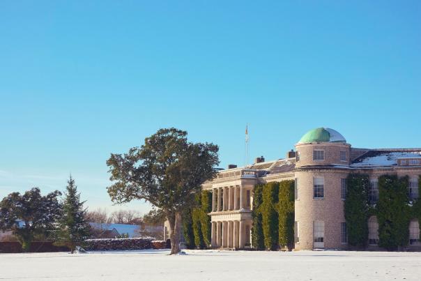 Goodwood House in the snow