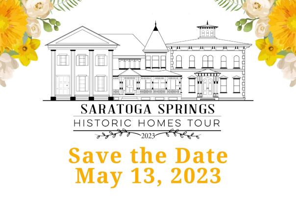 Yellow and white Historic Homes Tour flyer