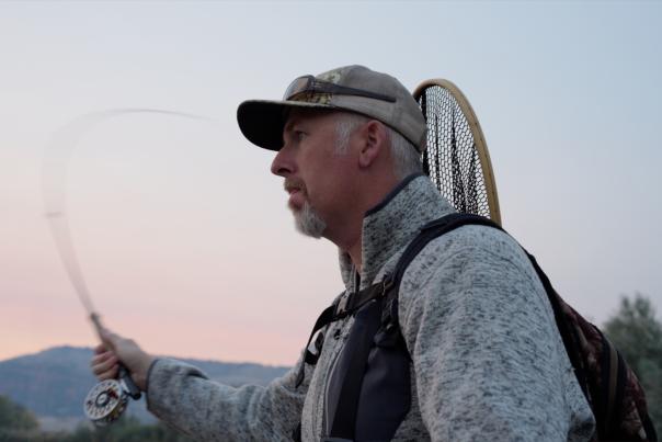 Lars Fishing at Dan Speas Fish Hatchery
