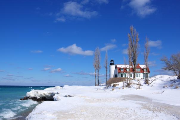 Point Betsie in Winter
