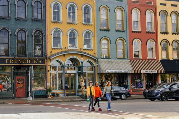 Three friends explore depot town ypsilanti