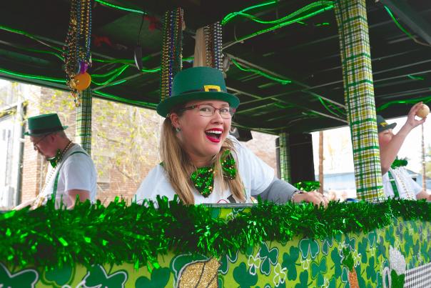 Slidell St. Patrick's Day parader