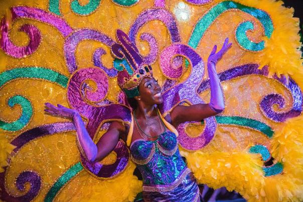 Performer at the Universal Studios Florida Mardi Gras parade